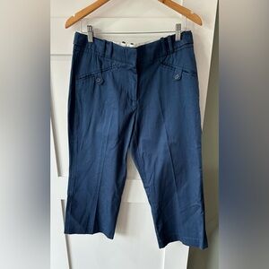 Harve Bernard Pant Style HB11-3008 Blue Cropped Size 6 Women